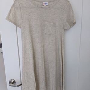 Oatmeal Heather LuLaRoe Carly T-shirt Dress XXS